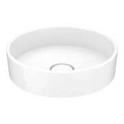 Keuco Lavabo céramique Stageline noir, rond, sans trop-plein, 400 mm