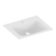 Keuco Lavabo céramique X-Line 46,5x1,7x38,3cm, pour 1 robinet L, sans trop-plein, blanc-1