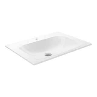 Keuco Lavabo céramique X-Line 65,5x49,3 cm, avec trop-plein Clou, blanc