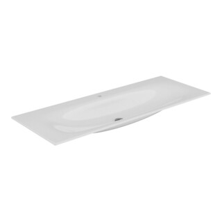 Keuco Lavabo en céramique Edition 11 140,5x1,7x53,8cm, blanc, pour robinet 1 trou