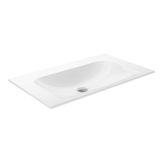 Keuco Lavabo en céramique X-Line 80,5x49,3 cm, sans trop-plein ni vidage, blanc