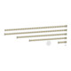Keuco LED Kit Lumos LSP Vis de remplacement pour panneaux 90105 2x longueur totale 1377+607mm p. 14597/8.50-1
