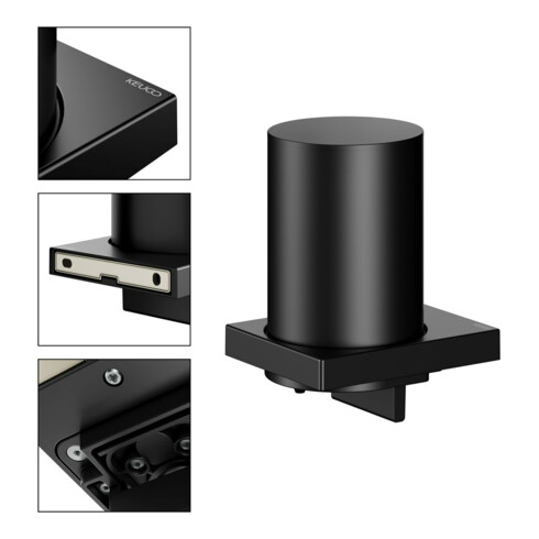 Keuco Lotionspender Edition 11 m Echtkr.-Glas matt., Ha. + Pu, sw matt