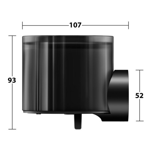 Keuco Lotionsspender REVA sw matt, m Echtkr.-Glas matt., Ha. u. Pu