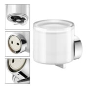 Keuco Lotionsspender REVA verchromt, m Echtkr.-Glas matt., Ha. u. Pu-2