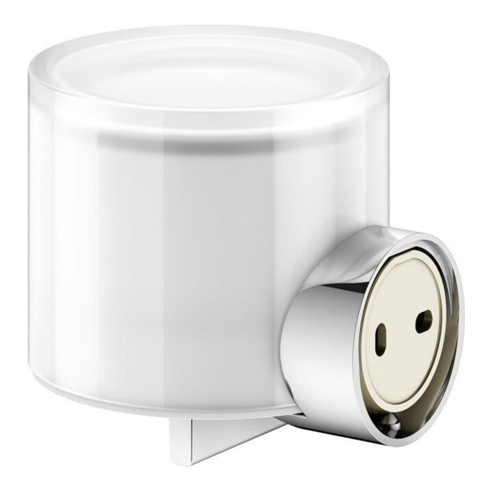 Keuco Lotionsspender REVA verchromt, m Echtkr.-Glas matt., Ha. u. Pu