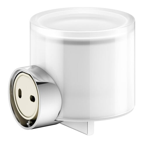 Keuco Lotionsspender REVA verchromt, m Echtkr.-Glas matt., Ha. u. Pu