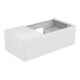 Keuco Meuble sous lavabo Edition 11 105x35x53,5 cm, laque satinée, verre satiné blanc-1