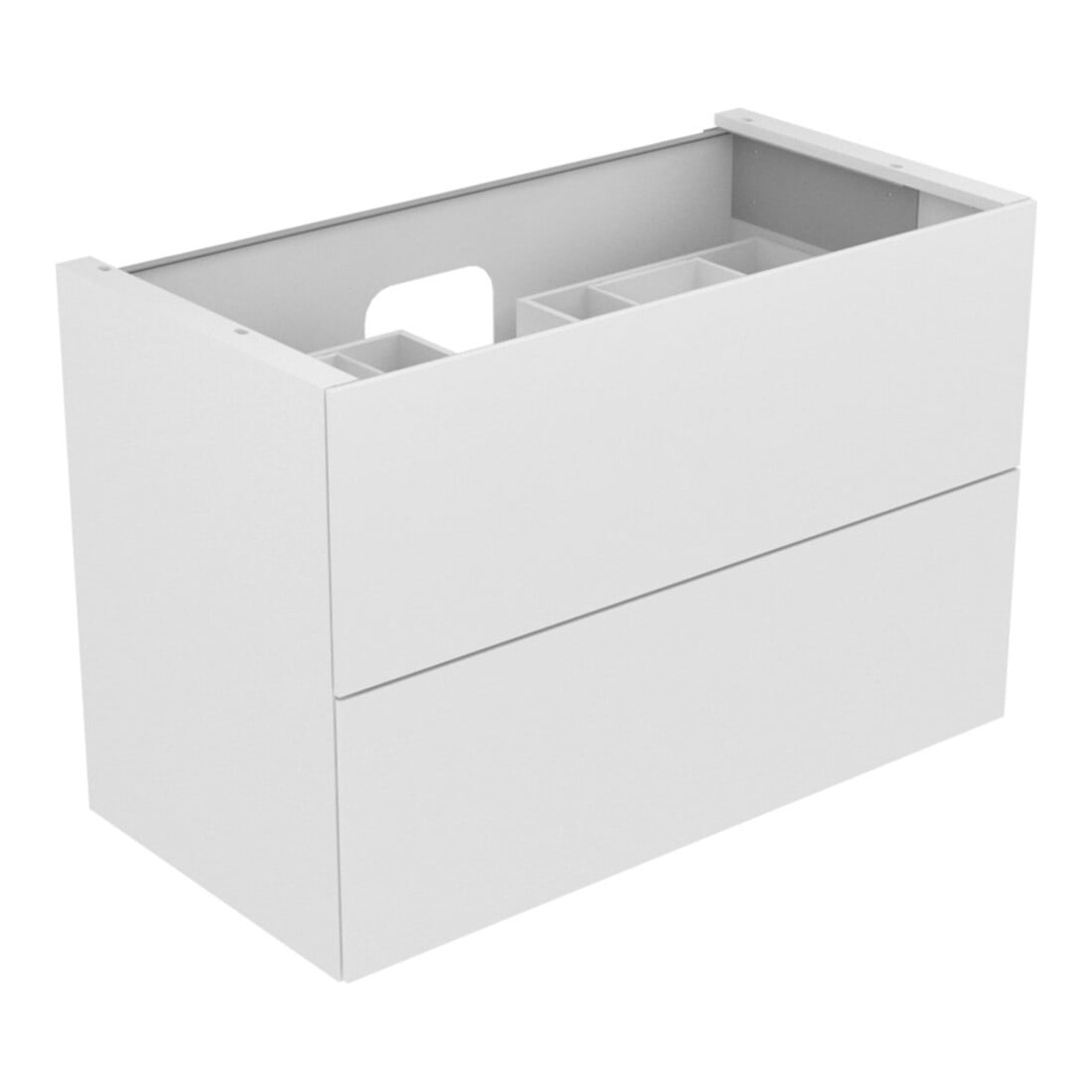 Keuco Meuble sous lavabo Edition 11 105x70x53,5 cm, laque satinée, verre anthracite clair