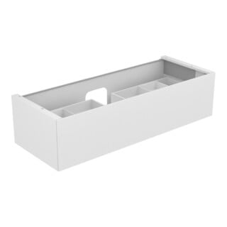 Keuco Meuble sous lavabo Edition 11 140x35x53,5 cm, avec LED, laqué mat, gris anthracite brillant