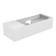 Keuco Meuble sous lavabo Edition 11 140x35x53,5 cm, avec LED, surface structurée blanche-1