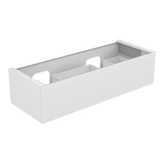 Keuco Meuble sous lavabo Edition 11 140x35x53,5cm, avec LED, surface structurée blanche