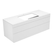 Keuco Meuble sous-lavabo Edition 400 140x54,6x53,5 cm, 2 tiroirs, blanc/cashmere mat