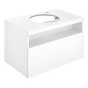 Keuco Meuble sous lavabo Stageline 80x55x49 cm, laqué blanc, satiné, sans éclairage, HL