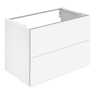 Keuco Meuble sous lavabo X-Line D blanc brillant, 80x60,5x49 cm, 2 tiroirs