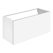 Keuco Meuble sous lavabo X-Line D blanc mat, verre blanc brillant, 120x60,5x49 cm, tiroir frontal