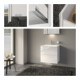 Keuco Meuble sous lavabo X-Line D blanc, verre blanc, 65x60,5x49 cm, 2 tiroirs