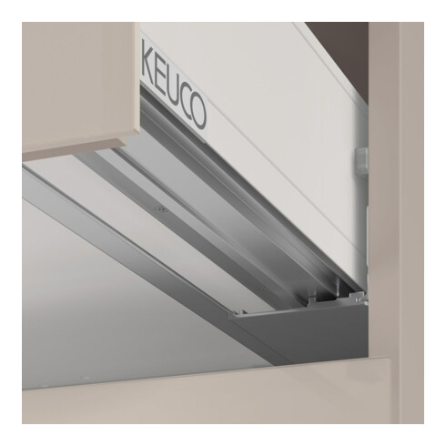 Keuco Meuble sous lavabo X-Line D chêne clair, verre clair, 120x60,5x49 cm, 2 tiroirs