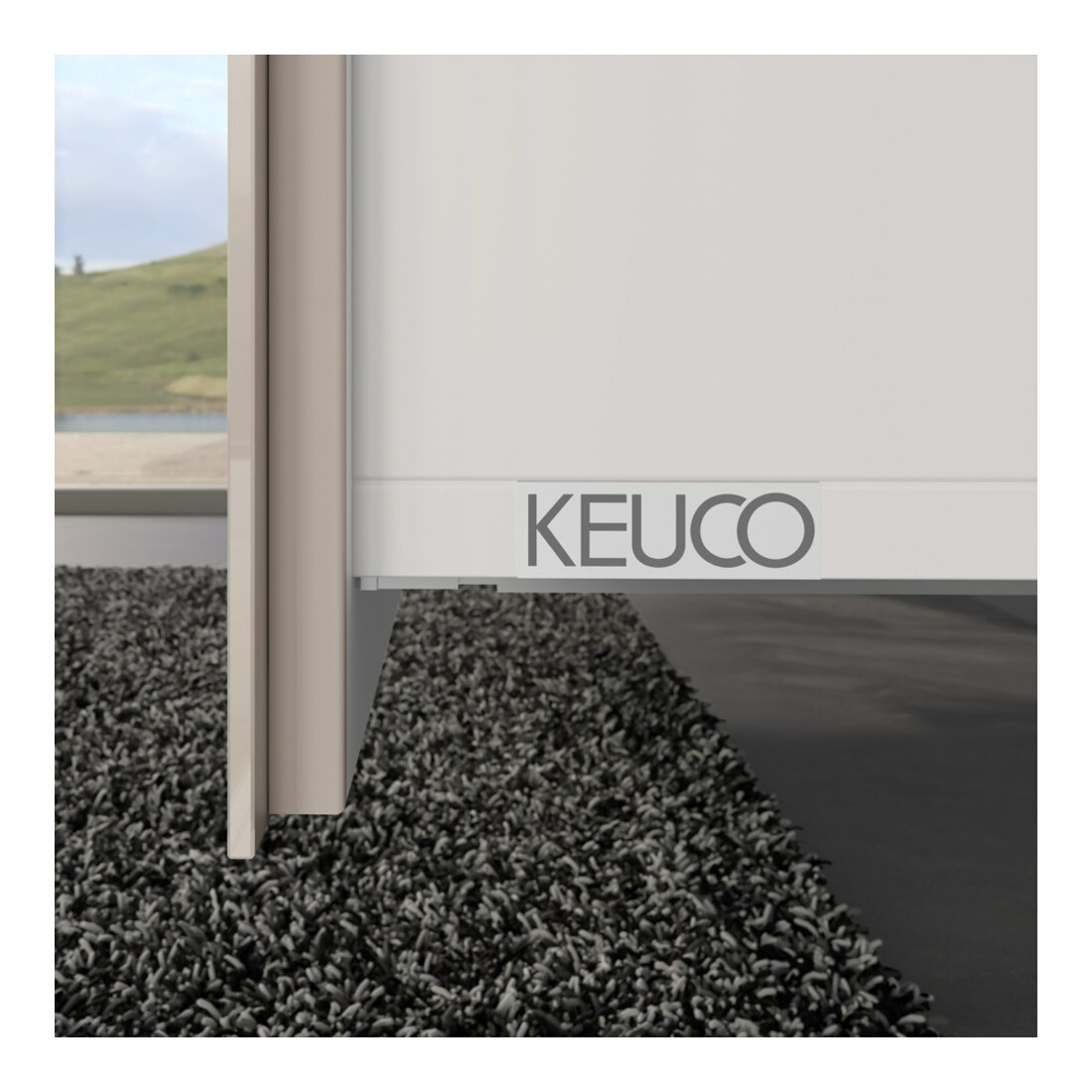 Keuco Meuble sous lavabo X-Line D chêne clair, verre clair, 120x60,5x49 cm, 2 tiroirs