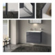 Keuco Meuble sous lavabo X-Line D en blanc mat, verre blanc brillant, 80x60,5x49 cm, 2 tiroirs-5