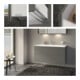 Keuco Meuble sous lavabo X-Line D I m, verre satiné, 120x60,5x49 cm, 2 tiroirs
