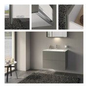 Keuco Meuble sous lavabo X-Line D I m, verre satiné, 80x60,5x49 cm, 2 tiroirs-4