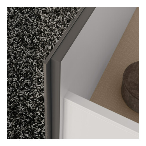 Keuco Meuble sous lavabo X-Line D, porte en verre mat, 65x60,5x49 cm, 2 tiroirs