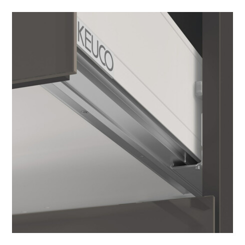 Keuco Meuble sous lavabo X-Line D, porte en verre mat, 65x60,5x49 cm, 2 tiroirs