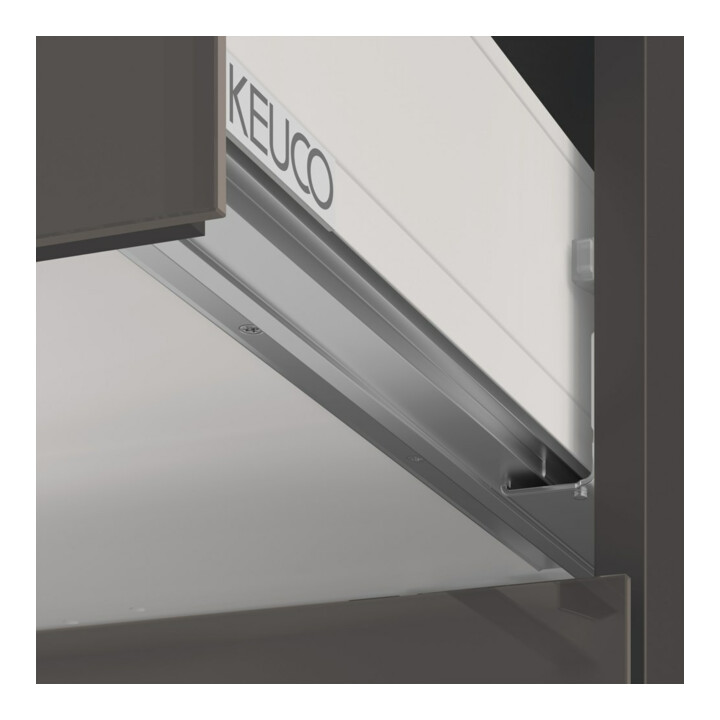 Keuco Meuble sous lavabo X-Line D, porte en verre mat, 65x60,5x49 cm, 2 tiroirs