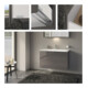Keuco Meuble sous lavabo X-Line D porte miroir, porte verre dépoli, 100x60,5x49 cm, 2 tiroirs-2