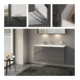 Keuco Meuble sous lavabo X-Line D, porte miroir, verre clair, 120x60,5x49 cm, 2 tiroirs-2
