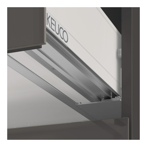 Keuco Meuble sous lavabo X-Line D, porte miroir, verre clair, 120x60,5x49 cm, 2 tiroirs