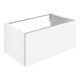 Keuco Meuble sous lavabo X-Line décor blanc mat, verre blanc clair, 80x40x49 cm-1