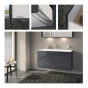 Keuco Meuble sous-vasque X-Line D an m, Gl an k, 120x60,5x49 cm, 2 tiroirs-2