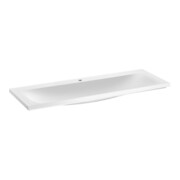 Keuco Mineralguss-Waschtisch Royal Reflex 130x3x49cm, w, 1 Hahnl., m Abl/ÜL-Syst.