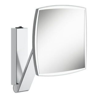 Keuco Miroir cosmétique éclairé iLook_move 200x200mm, pivotant, basculant, chromé