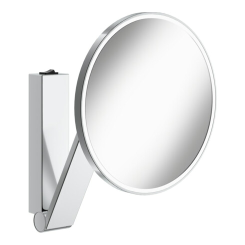 Keuco Miroir cosmétique éclairé iLook_move Ø 212 mm, pivotant, basculant, alu./finition