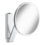Keuco Miroir cosmétique éclairé iLook_move d 212 mm, pivotant, basculant, chromé