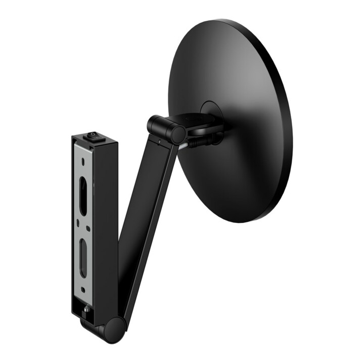 Keuco Miroir cosmétique éclairé iLook_move d 212mm, pivotant, basculant, noir mat