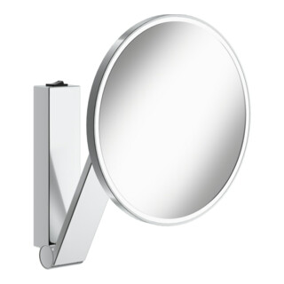 Keuco Miroir cosmétique éclairé iLook_move Ø 212 mm, pivotant, basculant, alu./finition