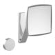 Keuco Miroir cosmétique iLook_move 200x200mm, éclairé, encastré, verre, noir mat courbé-1