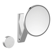 Keuco Miroir cosmétique iLook_move d 212mm, éclairage, encastré, verre, chrome noir mat