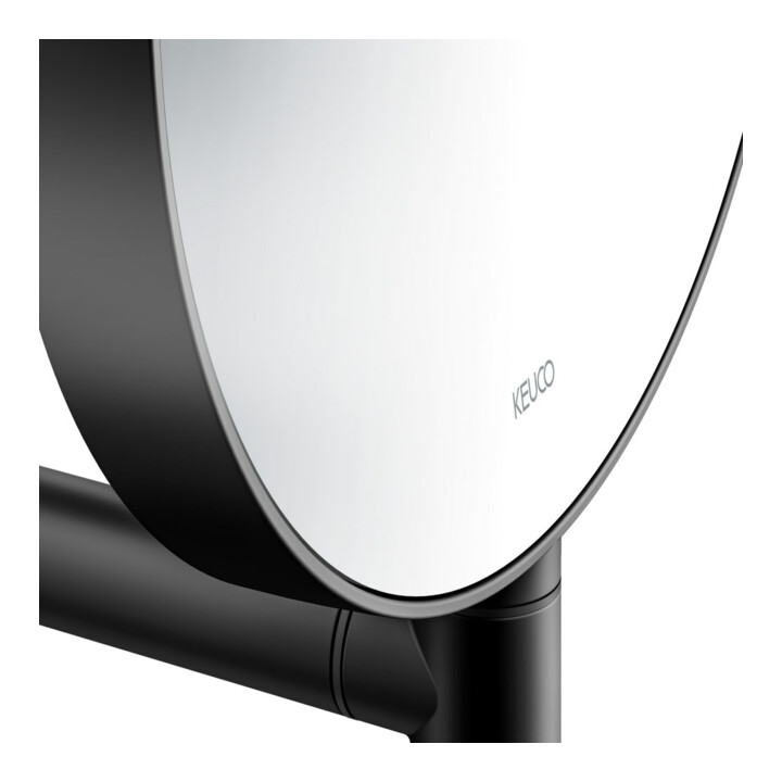 Keuco Miroir cosmétique Plan d= 193mm, non éclairé, noir