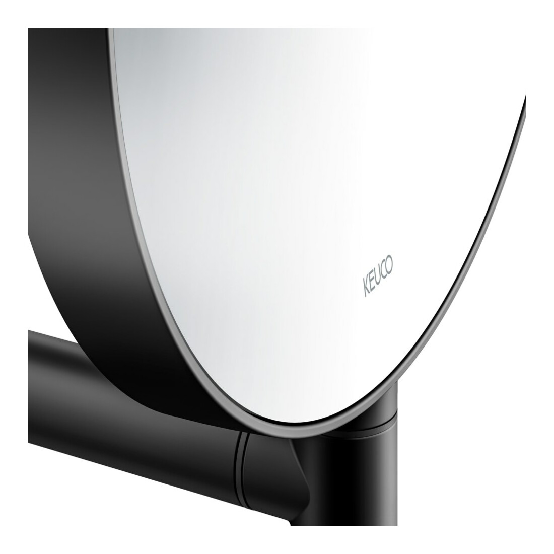 Keuco Miroir cosmétique Plan d= 193mm, non éclairé, noir