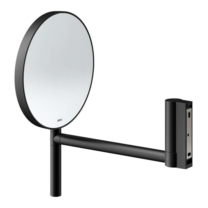 Keuco Miroir cosmétique Plan d= 193mm, non éclairé, noir