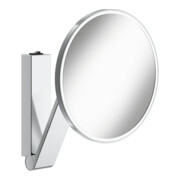 Keuco Miroir de maquillage éclairé iLook_move d 212 mm, pivotant, basculant, non grossissant