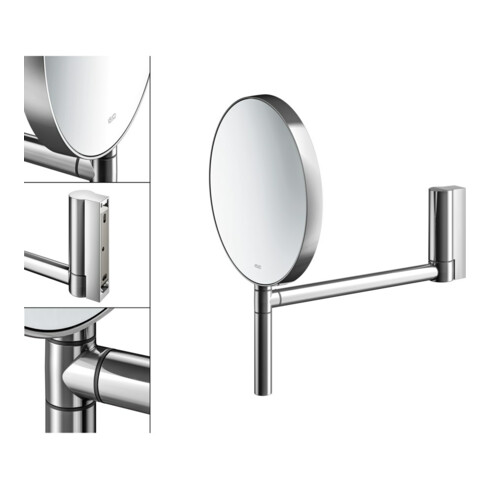 Keuco Miroir de maquillage Plan Ø 193 mm, non éclairé, chromé