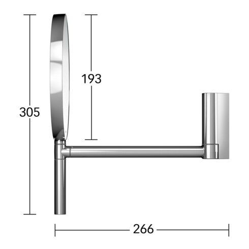 Keuco Miroir de maquillage Plan Ø 193 mm, non éclairé, chromé