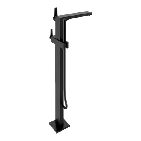 Keuco Mitigeur baignoire monocommande Edition 11 sur pied, bec 291 mm, noir mat