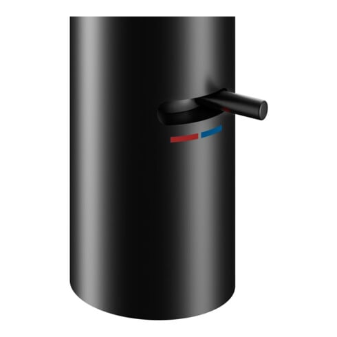 Keuco Mitigeur électronique de lavabo IXMO 130 noir mat, alimentation secteur, bec 124 mm